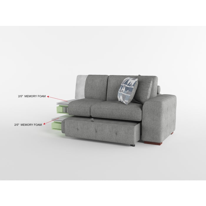 Homelegance - Raife 2-Piece Sectional with Right Chaise in Gray - 9624GY*22LRC - GreatFurnitureDeal
