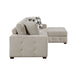 Homelegance - Raife 2-Piece Sectional with Right Chaise in Taupe - 9624TP*22LRC - GreatFurnitureDeal