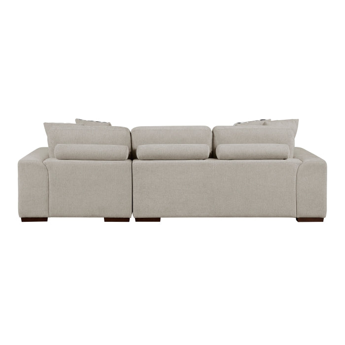Homelegance - Raife 2-Piece Sectional with Right Chaise in Taupe - 9624TP*22LRC - GreatFurnitureDeal