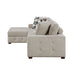 Homelegance - Raife 3-Piece Sectional with Left Chaise and Ottoman in Taupe - 9624TP*3LC2R - GreatFurnitureDeal