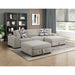 Homelegance - Raife 3-Piece Sectional with Right Chaise and Ottoman in Taupe - 9624TP*32LRC - GreatFurnitureDeal