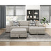 Homelegance - Raife 3-Piece Sectional with Right Chaise and Ottoman in Taupe - 9624TP*32LRC - GreatFurnitureDeal