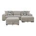 Homelegance - Raife 3-Piece Sectional with Right Chaise and Ottoman in Taupe - 9624TP*32LRC - GreatFurnitureDeal