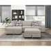 Homelegance - Raife 3-Piece Sectional with Left Chaise and Ottoman in Taupe - 9624TP*3LC2R - GreatFurnitureDeal