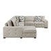 Homelegance - Raife 5-Piece Sectional with Left Chaise and Storage Ottoman in Taupe - 9624TP*5LC2R - GreatFurnitureDeal