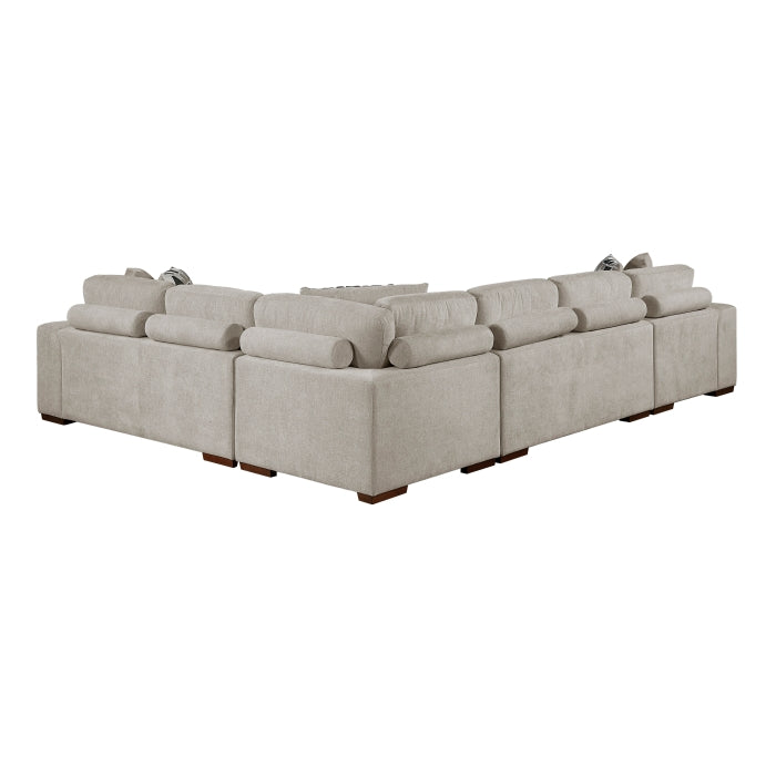 Homelegance - Raife 4-Piece Sectional with Left Chaise in Taupe - 9624TP*42RLC - GreatFurnitureDeal