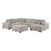 Homelegance - Raife 5-Piece Sectional with Right Chaise and Storage Ottoman in Taupe - 9624TP*52LRC - GreatFurnitureDeal