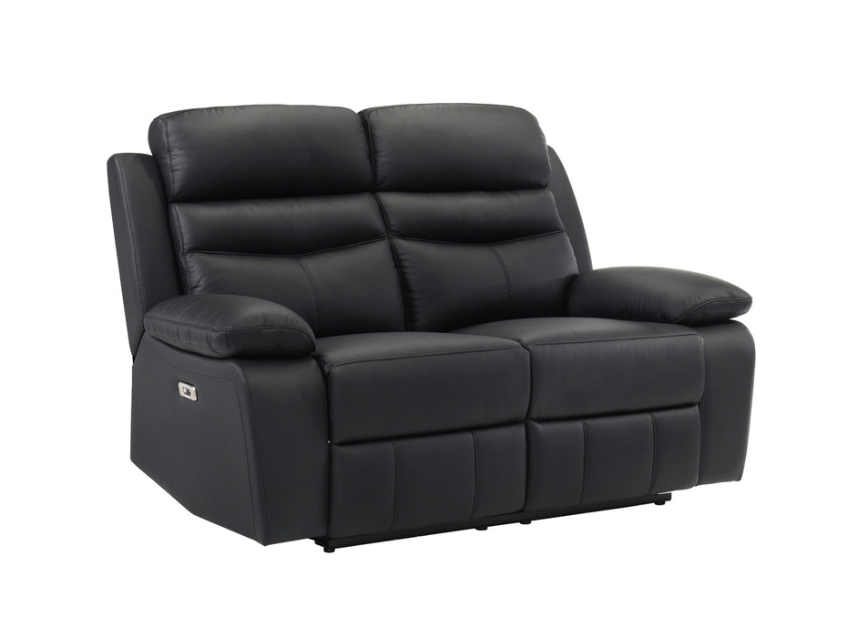 Homelegance - Hancock 3 Piece Power Double Reclining Living Room Set in Black - 9628BLK*3PW
