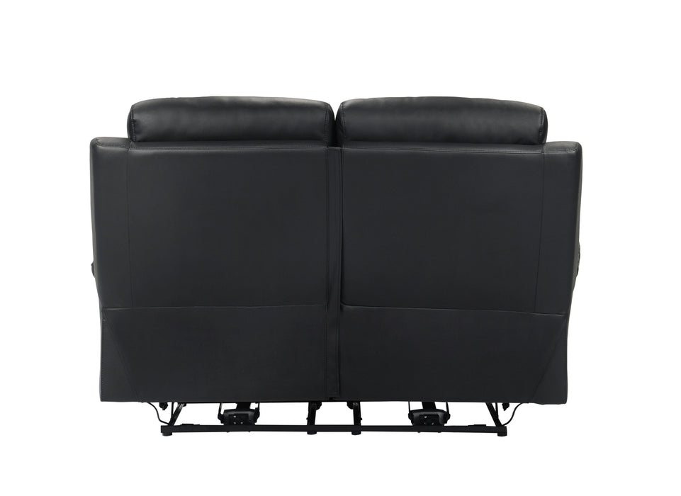Homelegance - Hancock Power Double Reclining Loveseat in Black - 9628BLK-2PW