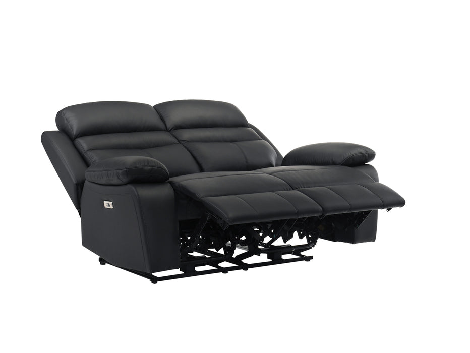 Homelegance - Hancock Power Double Reclining Loveseat in Black - 9628BLK-2PW