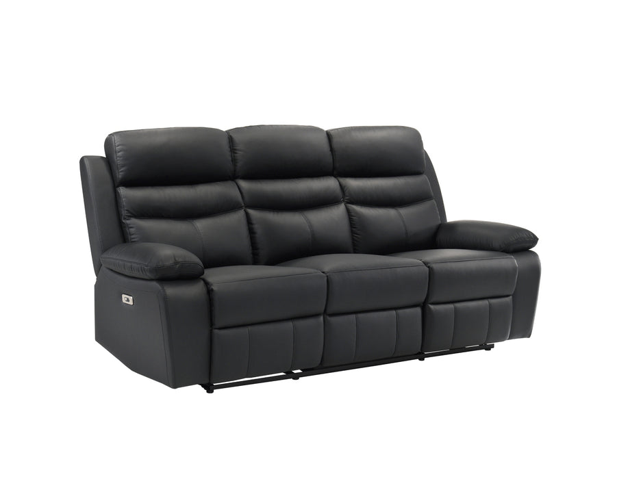 Homelegance - Hancock Power Double Reclining Sofa in Black - 9628BLK-3PW