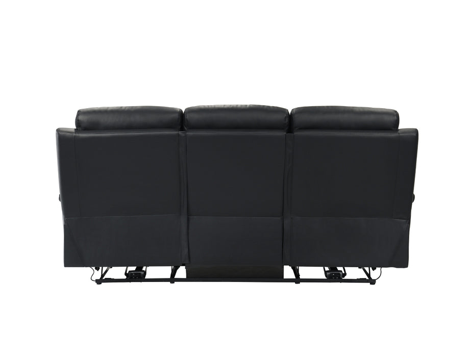 Homelegance - Hancock 2 Piece Power Double Reclining Sofa Set in Black - 9628BLK*2PW