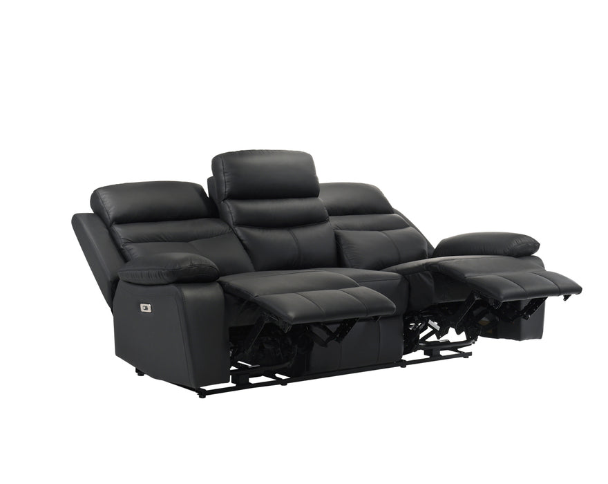 Homelegance - Hancock Power Double Reclining Sofa in Black - 9628BLK-3PW