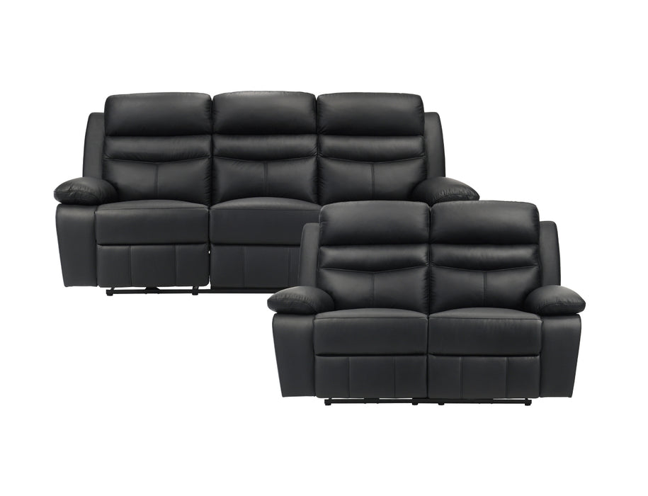 Homelegance - Hancock Power Double Reclining Sofa in Black - 9628BLK-3PW