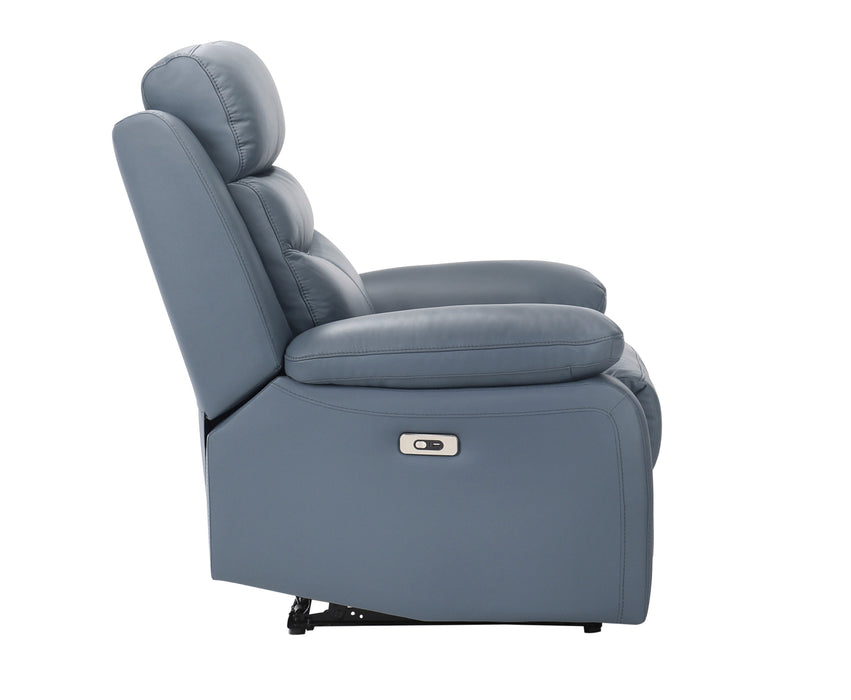 Homelegance - Hancock 3 Piece Power Double Reclining Living Room Set in Blue - 9628BUE*3PW