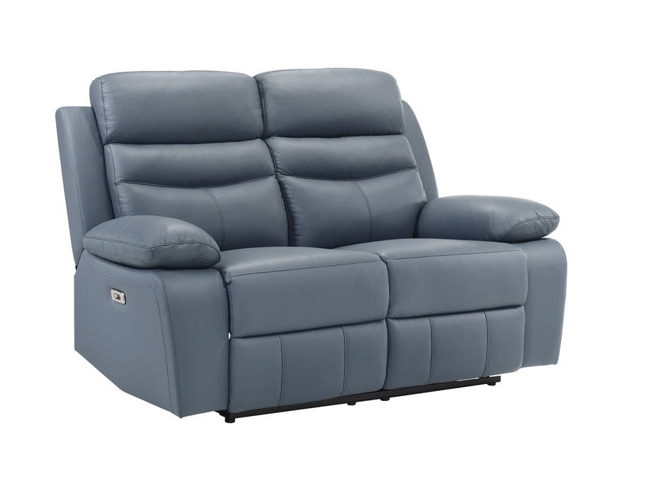 Homelegance - Hancock 2 Piece Power Double Reclining Sofa Set in Blue - 9628BUE*2PW