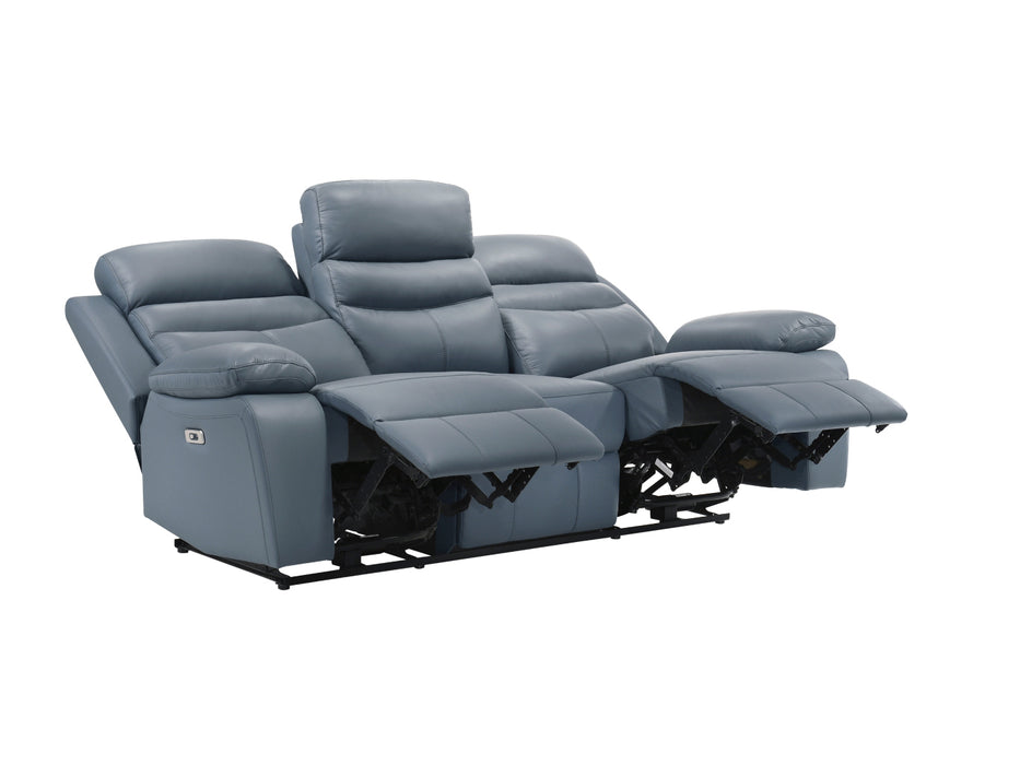 Homelegance - Hancock 2 Piece Power Double Reclining Sofa Set in Blue - 9628BUE*2PW
