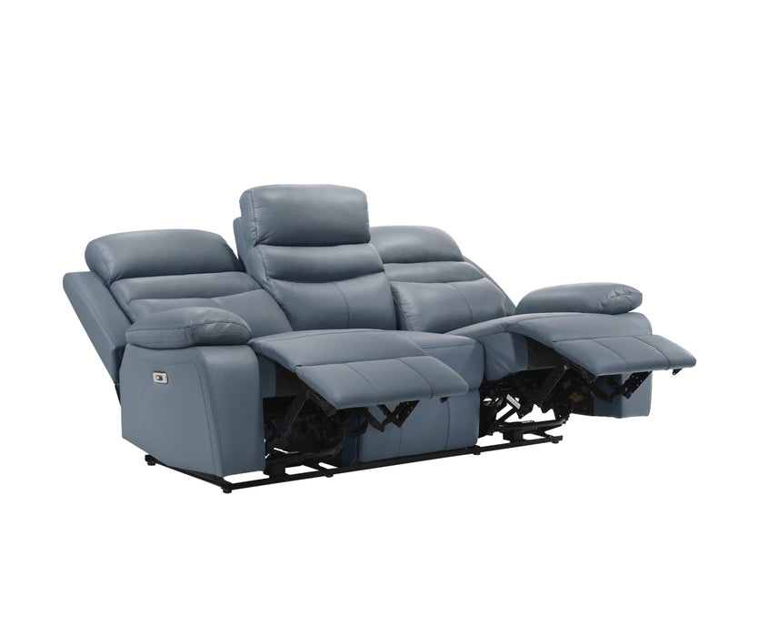 Homelegance - Hancock 2 Piece Power Double Reclining Sofa Set in Blue - 9628BUE*2PW