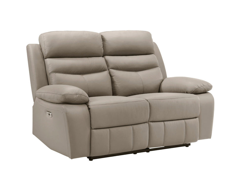 Homelegance - Hancock Power Double Reclining Loveseat in Latte - 9628LTE-2PW