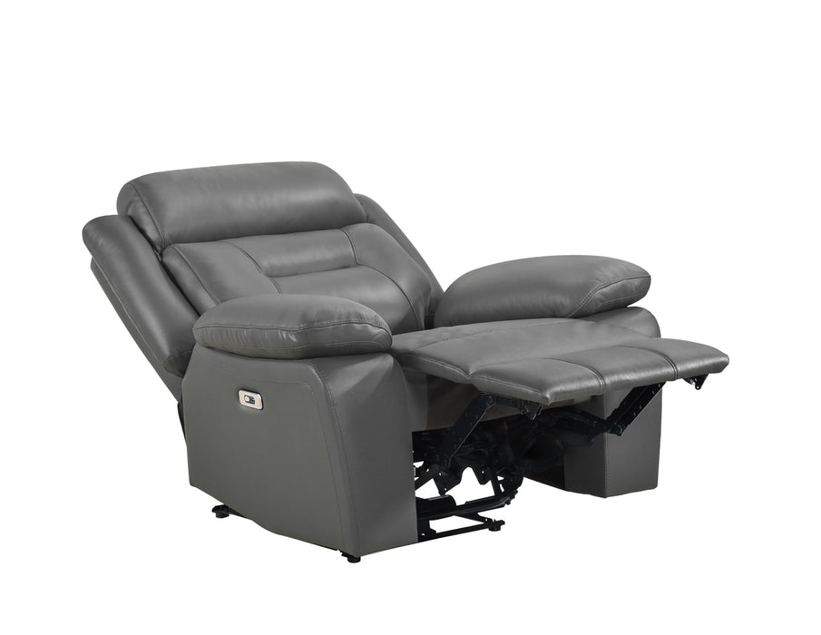 Homelegance - Laconia 3 Piece Power Double Reclining Living Room Set in Dark gray - 9629DGY*3PW