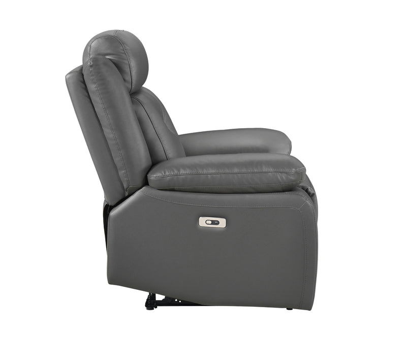Homelegance - Laconia Power Reclining Chair in Dark gray - 9629DGY-1PW