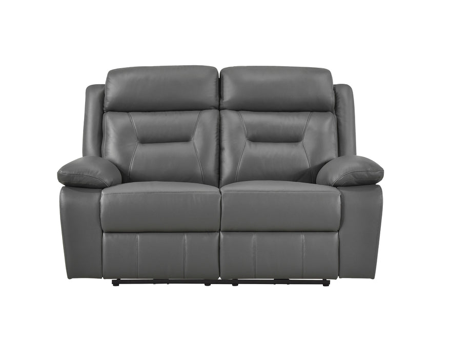 Homelegance - Laconia 3 Piece Power Double Reclining Living Room Set in Dark gray - 9629DGY*3PW