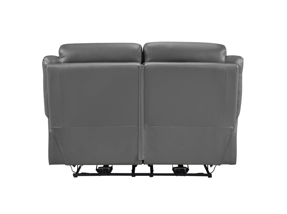 Homelegance - Laconia 2 Piece Power Double Reclining Sofa Set in Dark gray - 9629DGY*2PW