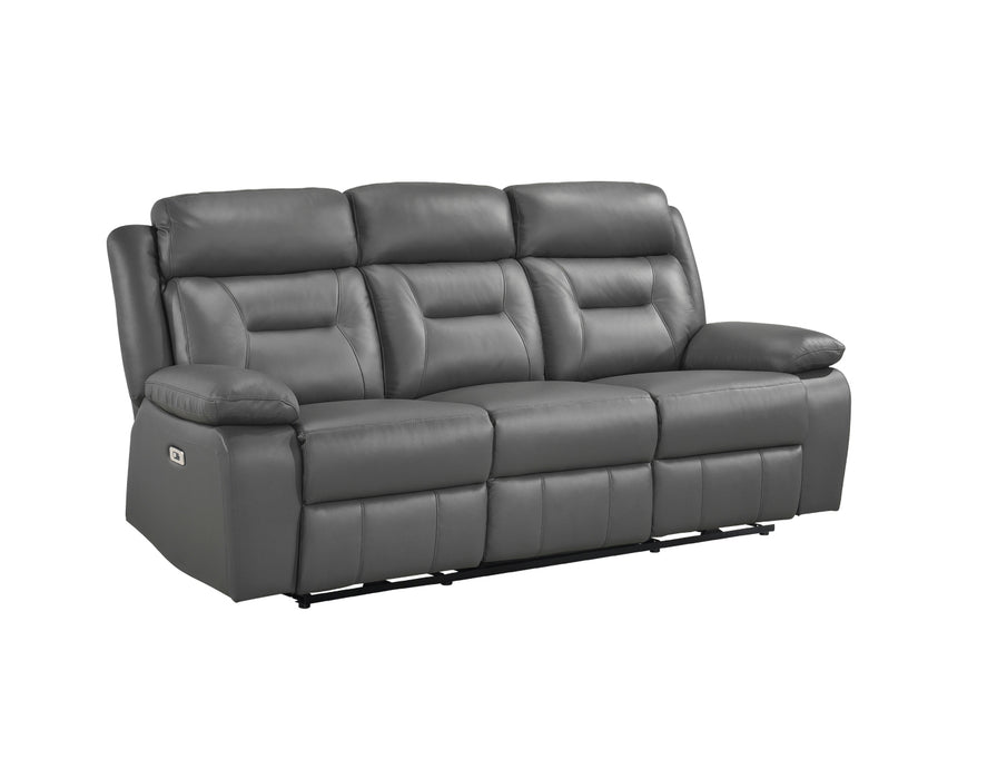 Homelegance - Laconia 2 Piece Power Double Reclining Sofa Set in Dark gray - 9629DGY*2PW