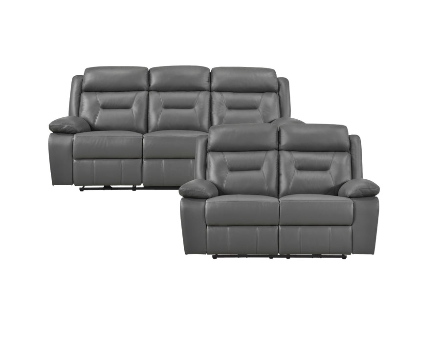 Homelegance - Laconia Power Double Reclining Loveseat in Dark gray - 9629DGY-2PW