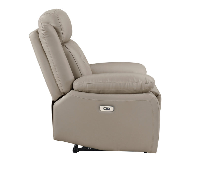 Homelegance - Laconia Power Reclining Chair in Latte - 9629LTE-1PW
