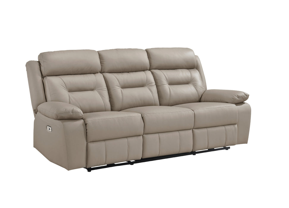 Homelegance - Laconia 3 Piece Power Double Reclining Living Room Set in Latte - 9629LTE*3PW