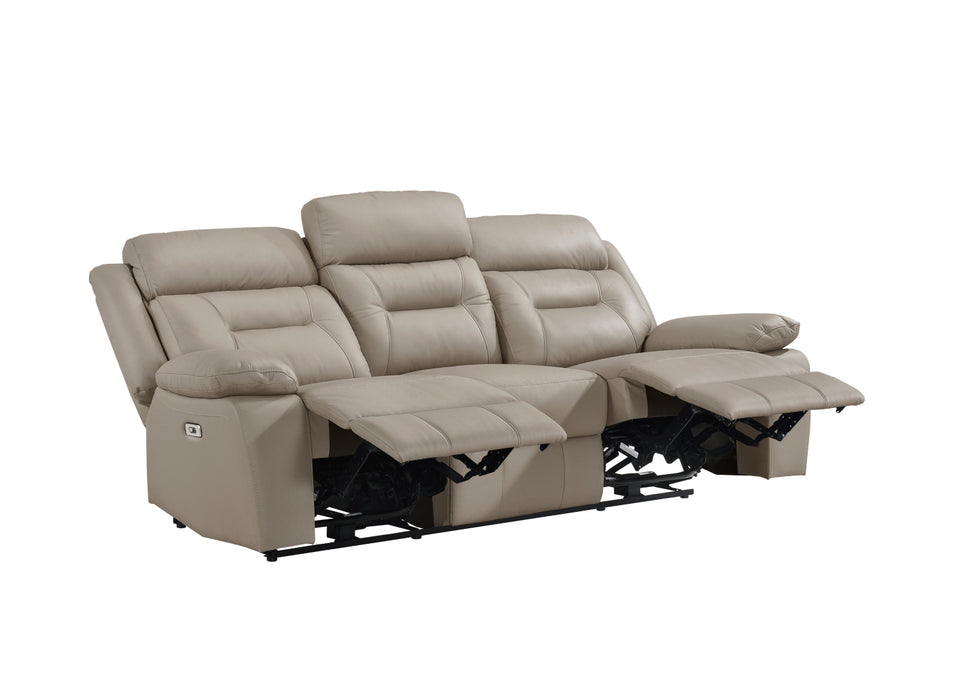 Homelegance - Laconia 3 Piece Power Double Reclining Living Room Set in Latte - 9629LTE*3PW