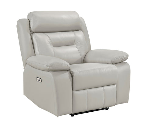 Homelegance - Laconia Power Reclining Chair in Silver - 9629SVE-1PW - GreatFurnitureDeal