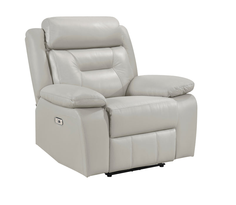 Homelegance - Laconia Power Reclining Chair in Silver - 9629SVE-1PW