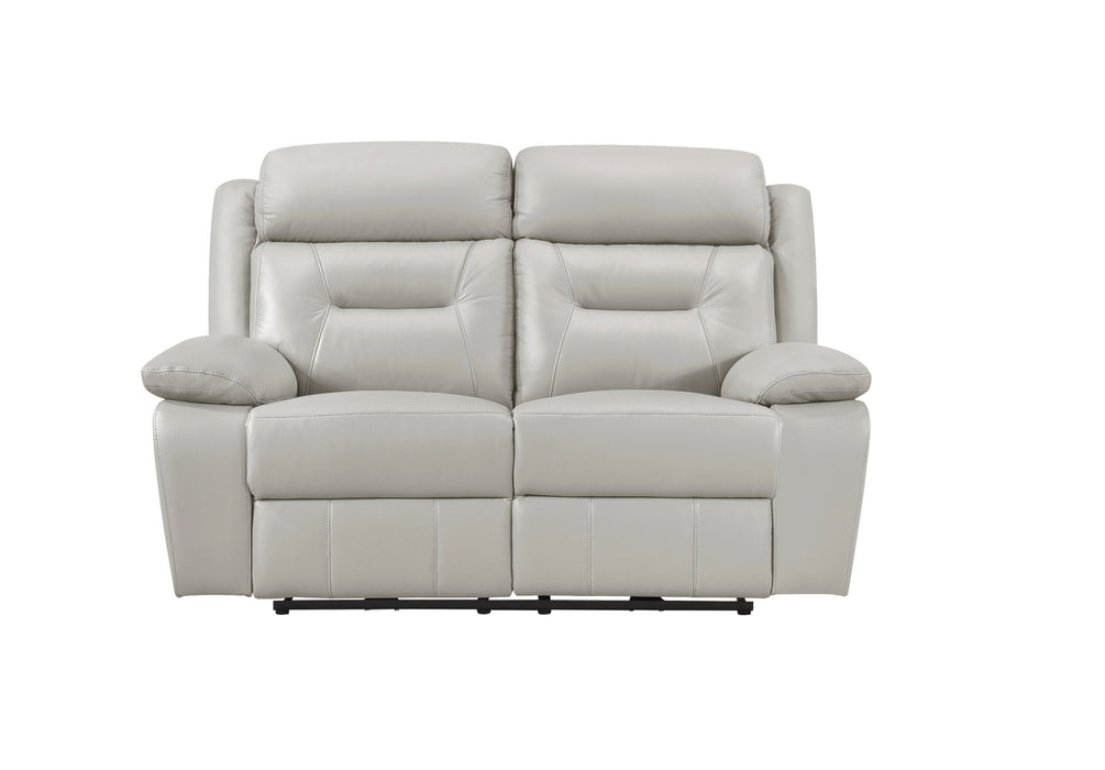 Homelegance - Laconia Power Double Reclining Loveseat in Silver - 9629SVE-2PW
