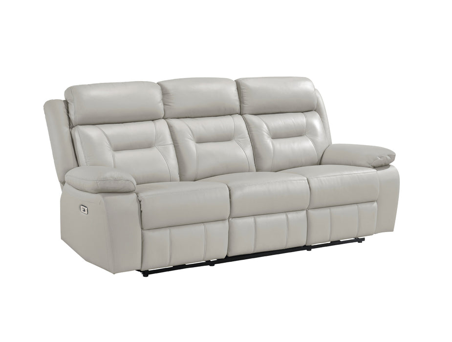 Homelegance - Laconia 2 Piece Power Double Reclining Sofa Set in Silver - 9629SVE*2PW