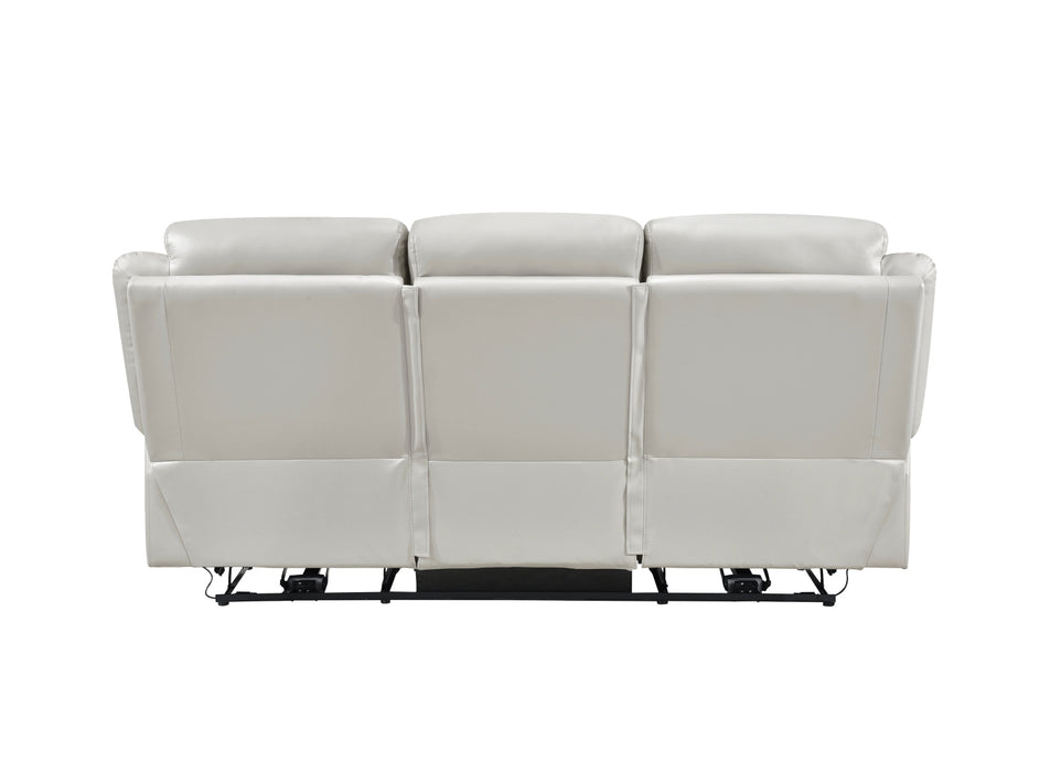 Homelegance - Laconia 2 Piece Power Double Reclining Sofa Set in Silver - 9629SVE*2PW