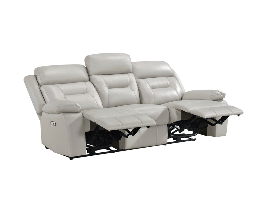 Homelegance - Laconia 2 Piece Power Double Reclining Sofa Set in Silver - 9629SVE*2PW