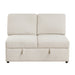Homelegance - Pompano Sectional with Left Chaise in Beige - 9630BE*3LC2R - GreatFurnitureDeal