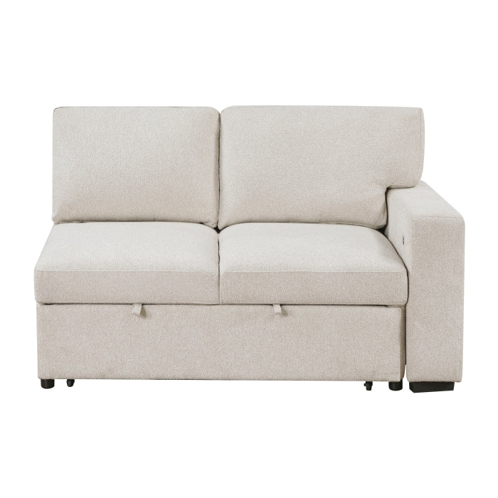 Homelegance - Pompano Sectional with Left Chaise in Beige - 9630BE*4LC2R - GreatFurnitureDeal