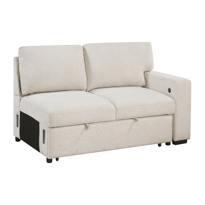 Homelegance - Pompano Sectional with Left Chaise in Beige - 9630BE*3LC2R - GreatFurnitureDeal