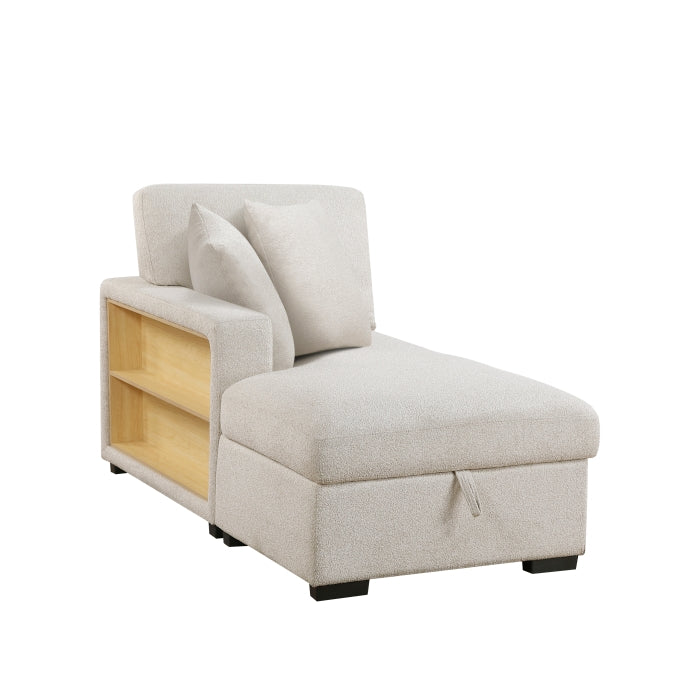 Homelegance - Pompano Sectional with Left Chaise in Beige - 9630BE*3LC2R - GreatFurnitureDeal