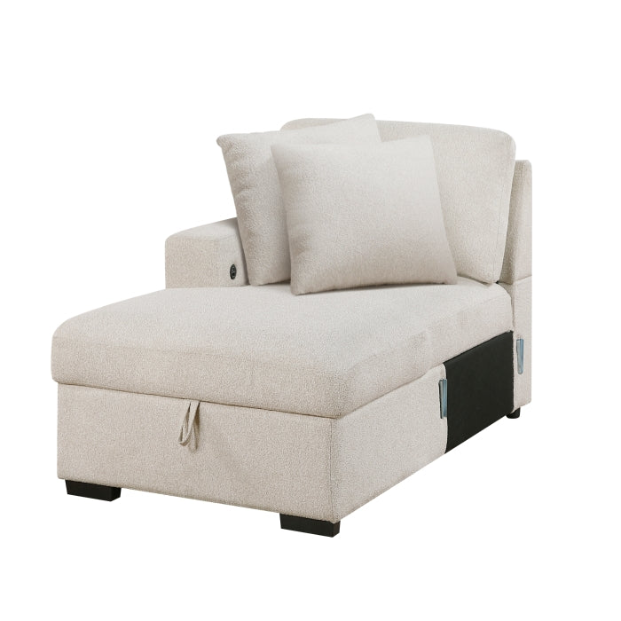 Homelegance - Pompano Sectional with Left Chaise in Beige - 9630BE*3LC2R - GreatFurnitureDeal