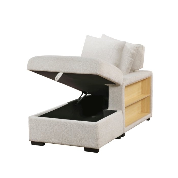 Homelegance - Pompano Sectional with Right Chaise in Beige - 9630BE*32LRC - GreatFurnitureDeal