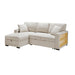Homelegance - Raife Sectional with Left Chaise in Beige - 9630BE*2LC2R - GreatFurnitureDeal