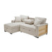 Homelegance - Raife Sectional with Left Chaise in Beige - 9630BE*2LC2R - GreatFurnitureDeal