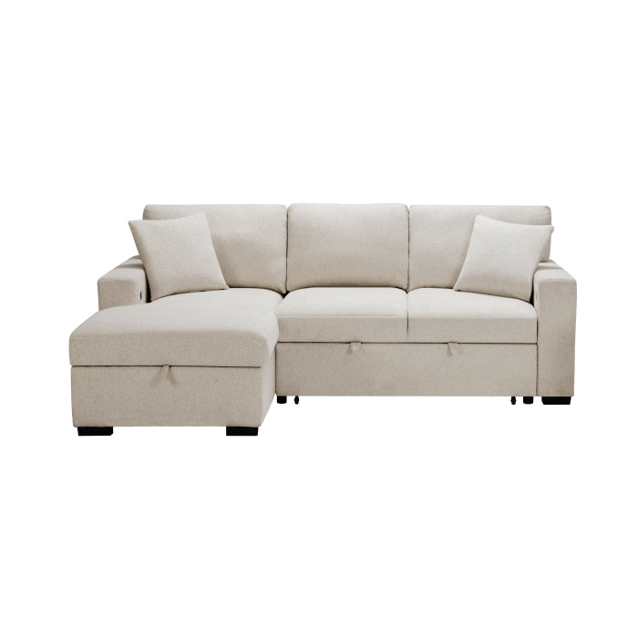 Homelegance - Raife Sectional with Left Chaise in Beige - 9630BE*2LC2R - GreatFurnitureDeal