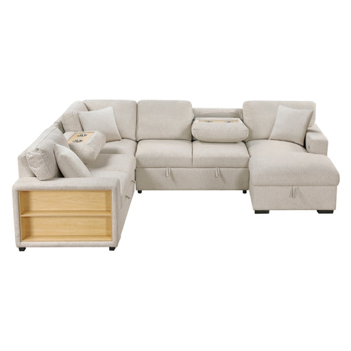Homelegance - Pompano 2 Piece Sectional with Right Chaise in Beige - 9630BE*42LRC - GreatFurnitureDeal