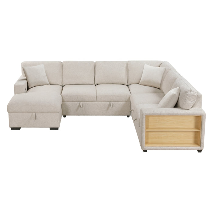 Homelegance - Pompano Sectional with Left Chaise in Beige - 9630BE*4LC2R - GreatFurnitureDeal