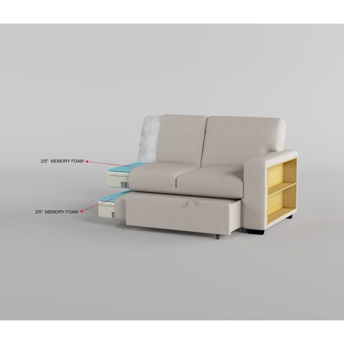 Homelegance - Pompano Sectional with Right Chaise in Beige - 9630BE*32LRC - GreatFurnitureDeal